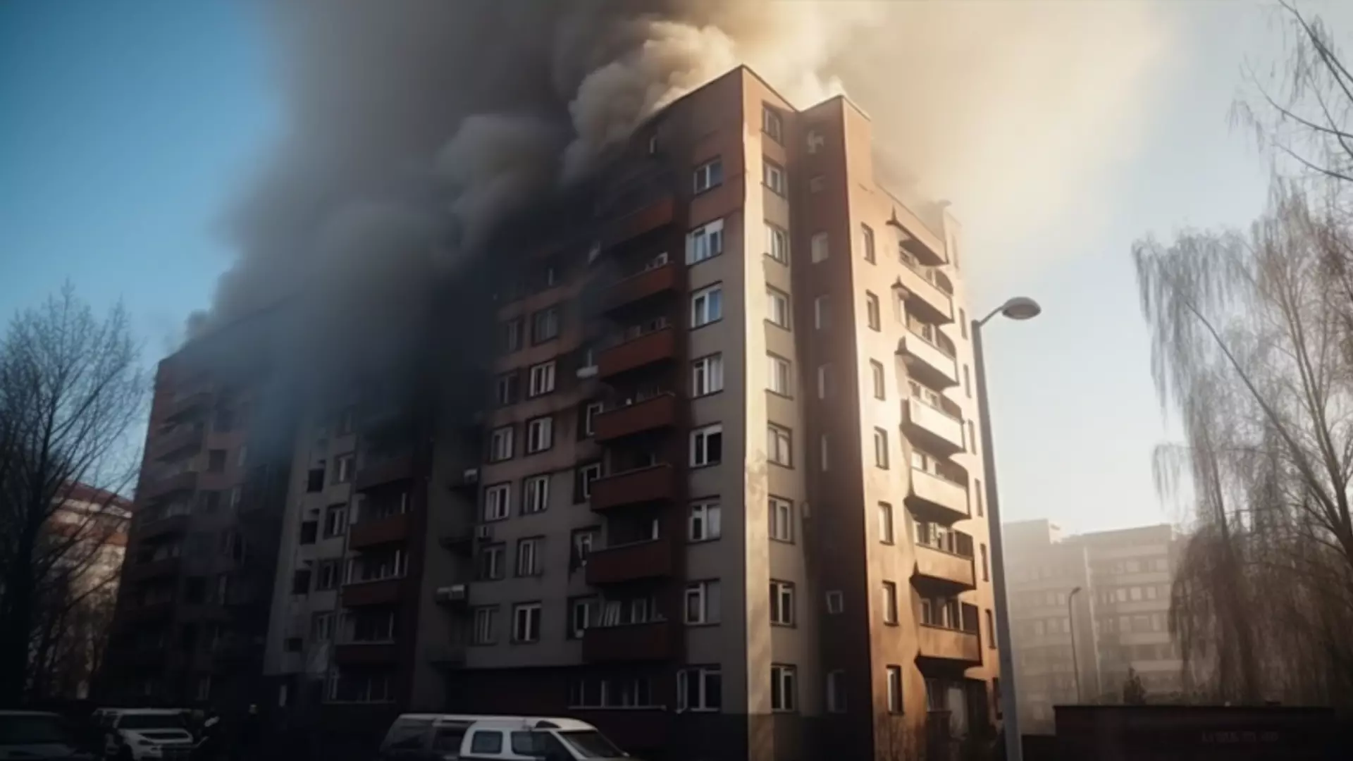 Житель Перми выпрыгнул из окна девятиэтажки из-за пожара