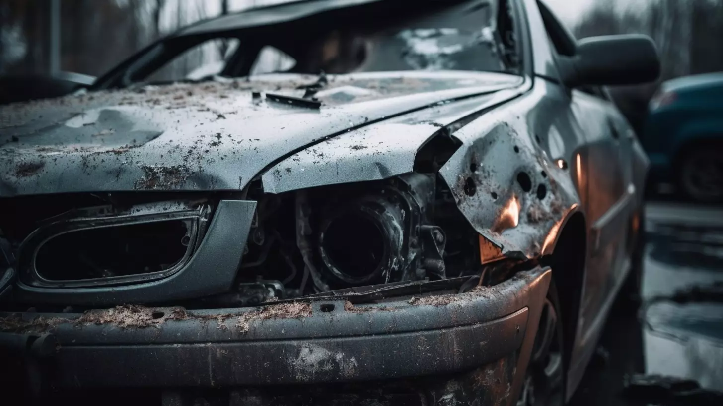 В Екатеринбурге неизвестный поджег заброшенный автомобиль