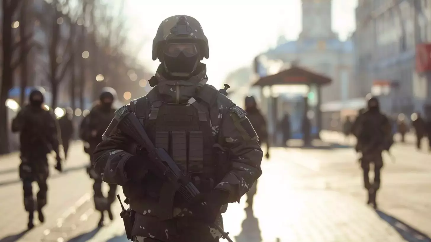 Вооруженные силовики съехались к бизнес-центру в Пионерском поселке в Екатеринбурге